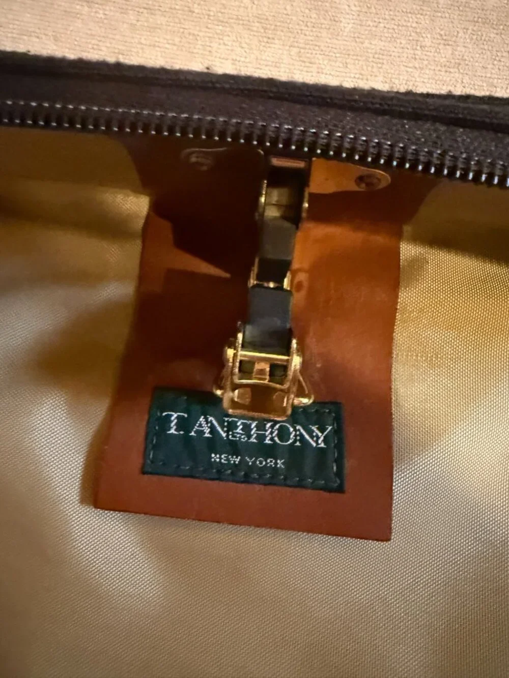 T Anthony tan cognac suits